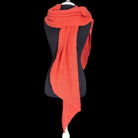Momentum Brands Winter Wrap Scarf Orange Soft Warm Knit 103” Momentum Brands - Picture 1 of 7